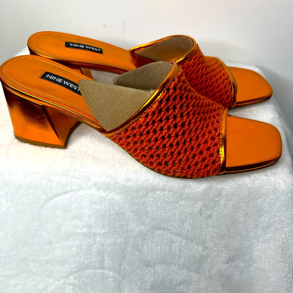 Nine West Metallic/Orange ‘Galant’ sandal size 12